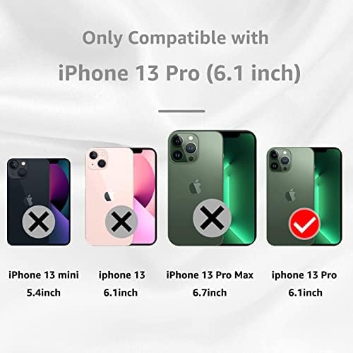 Magnetic Silicone Case for iPhone 13 Pro (6.1 inch) - Magsafe Compatible, Shockproof with Full Camera Protection & Soft Microfiber Lining - Harblue - Perfect for Daily Use, Travel and Wireless Charging