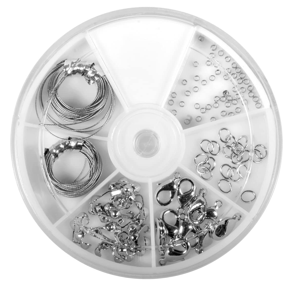 RAYHER 2248522 Starter Kit with 5 Different Accessories - Silver Jewelry Making Tools for DIY Crafting, Beading & Wire Wrapping Projects