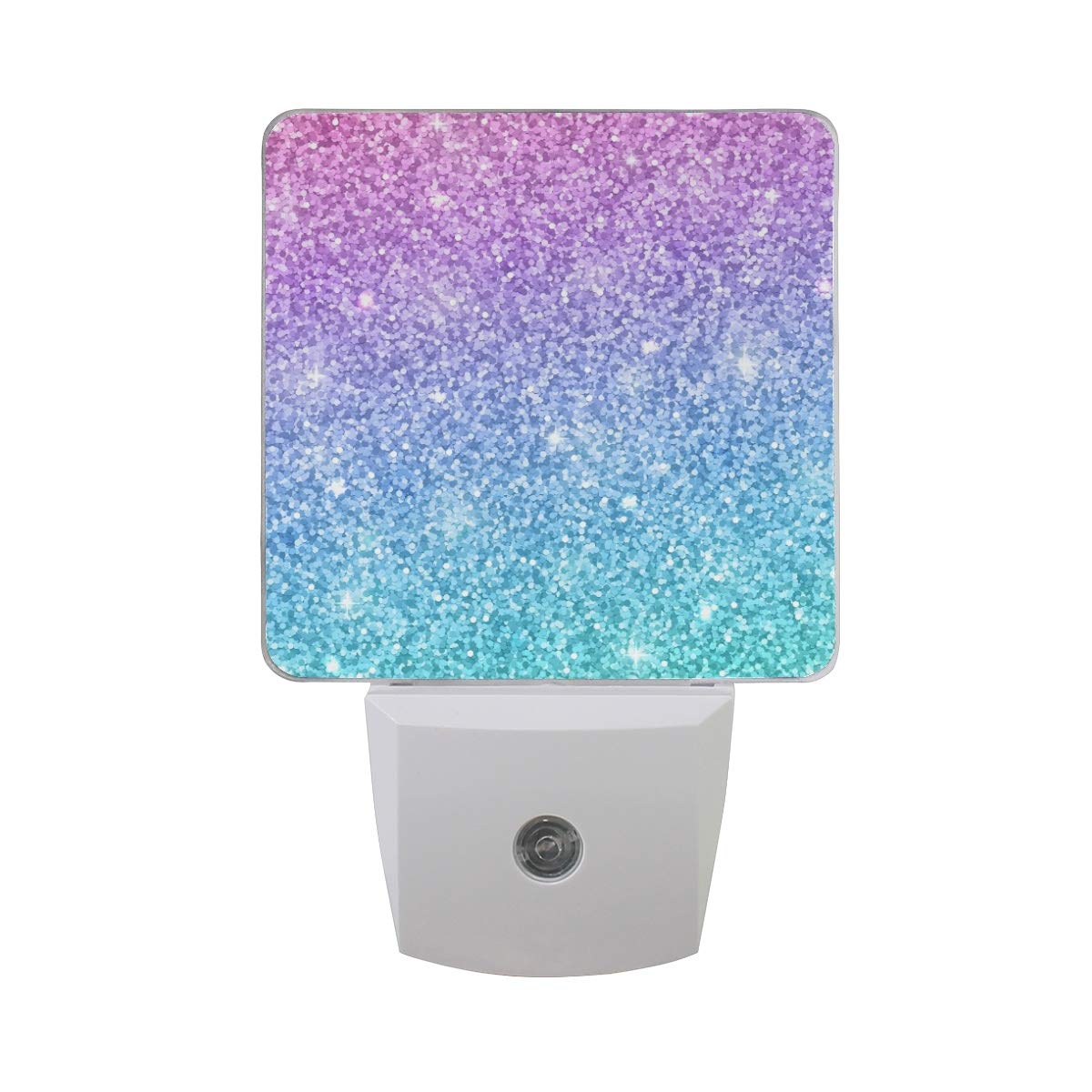 Pink and Blue Glitter Night Light Set of 2 - Plug-in Motion Sensor LED Lamp for Kids Room, Nursery, Bedroom, Hallway (Perfect for Nighttime Safety & Decor)