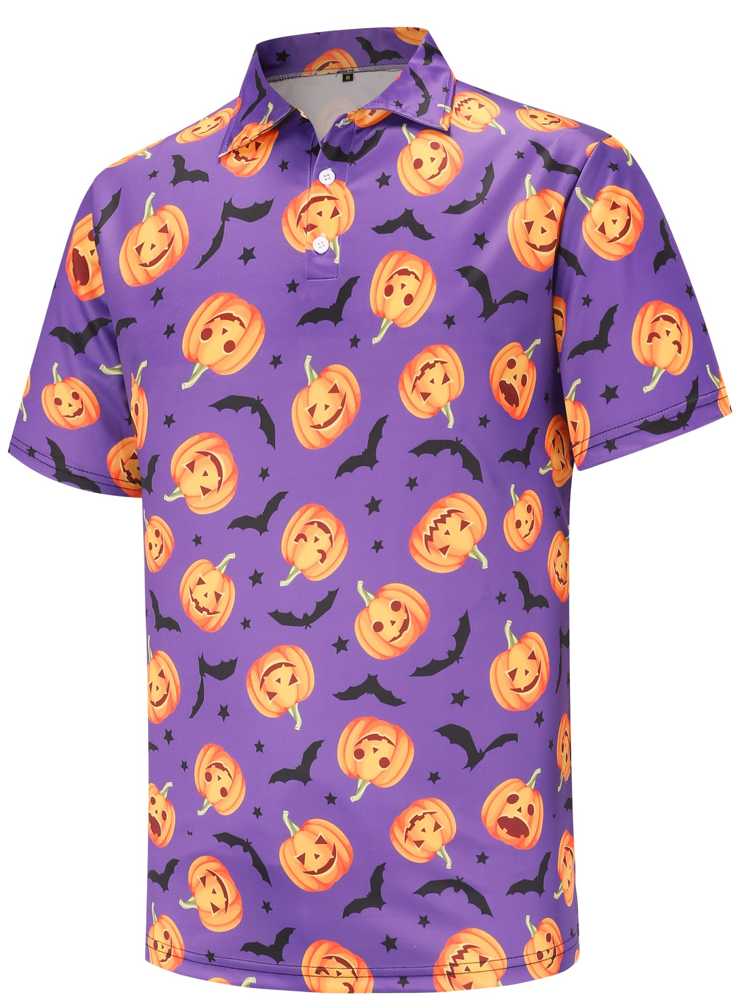 Funny Golf Shirts for Men - Moisture Wicking Dry Fit Short Sleeve Printed Polo Shirts - Perfect for Golf Courses, Casual Wear & Outdoor Activities