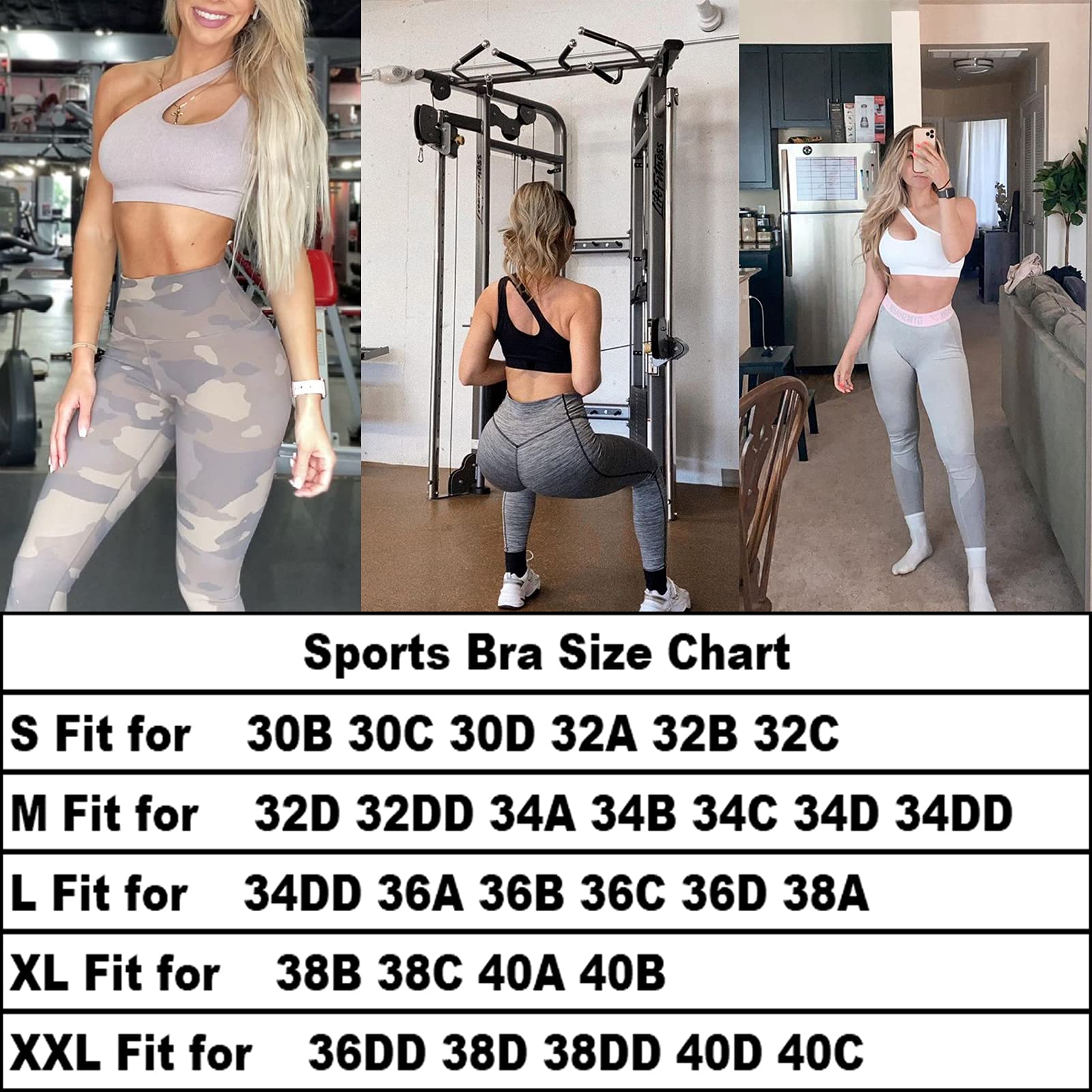 MATHACINO Women's One Shoulder Sports Bra - Sexy & Cute Medium Support Workout Top for Yoga, Gym, Running & Fitness | Perfect for Active Lifestyles & Athleisure Wear