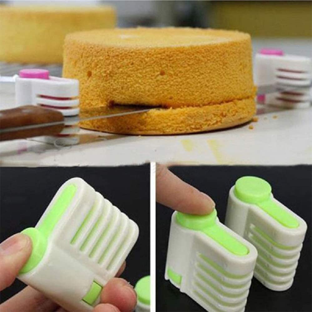 2PCS Cake Cutting Slicer - Professional Layer Cake Divider Tool for Even Slices, Bread Splitter for Baking, Cake Decorating & Pastry Making - Perfect for Home Bakers & Professional Chefs