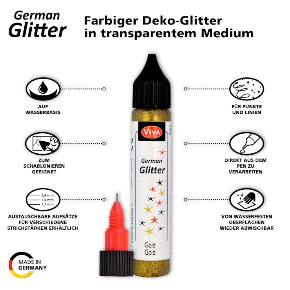 Viva Decor German Glitter - Brown, 12x2.1cm | DIY Crafts & Scrapbooking