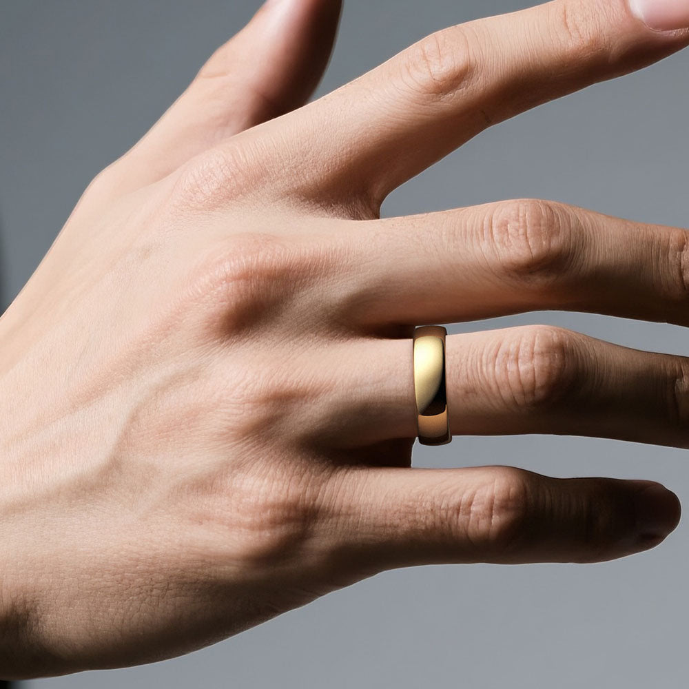 6mm High Polished Comfort Fit Tungsten Carbide Men's Wedding Band Ring - Perfect for Engagement, Anniversary & Everyday Wear