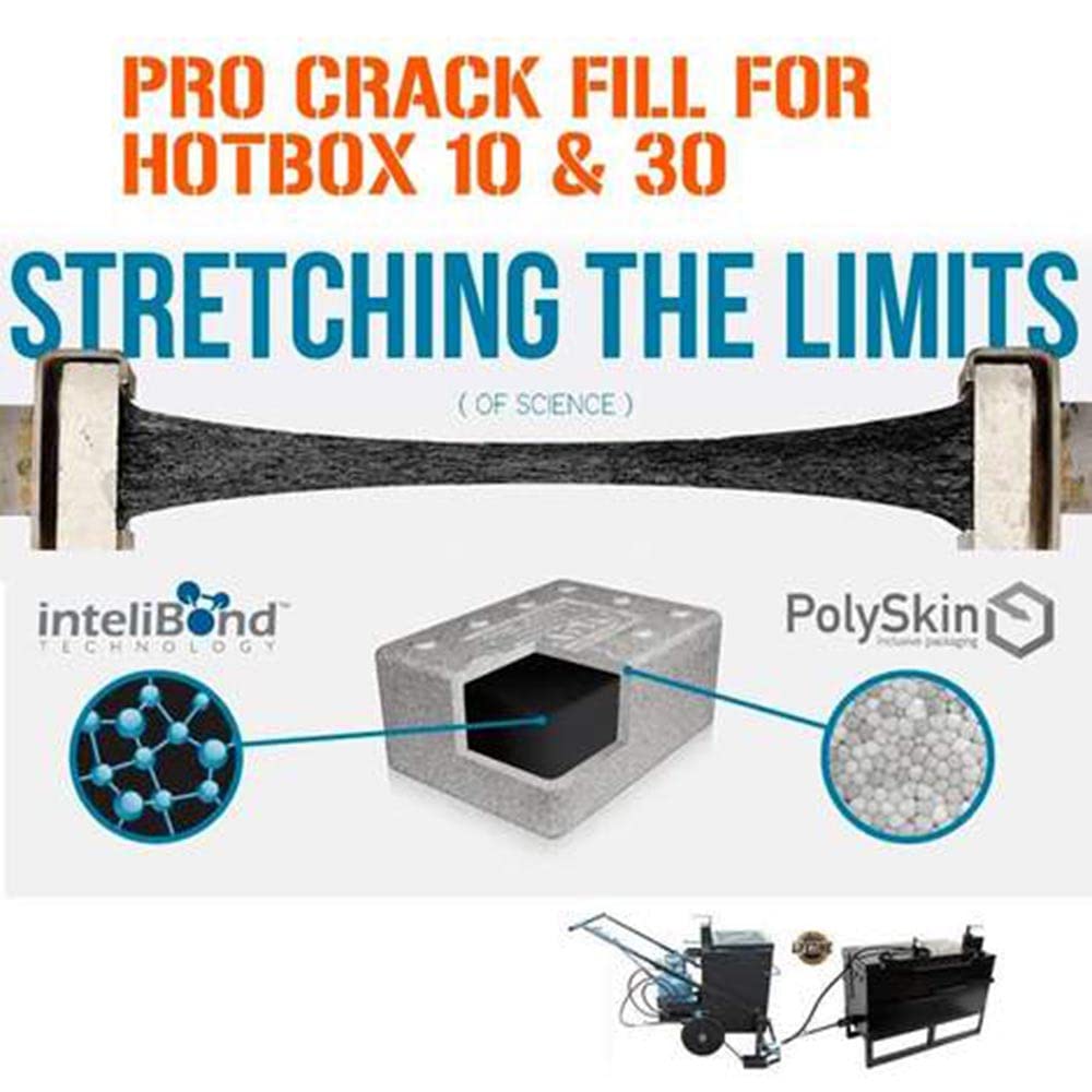 Premium Easy-Melt High Performance Asphalt Crack Filler / Sealer - 20lb Pail for Driveway & Pavement Repair | Works with Oil Jacketed Kettles & Direct Fire Filling Machines (EMCFS20) | Ideal for Road Maintenance, Parking Lot Repairs & DIY Home Projects