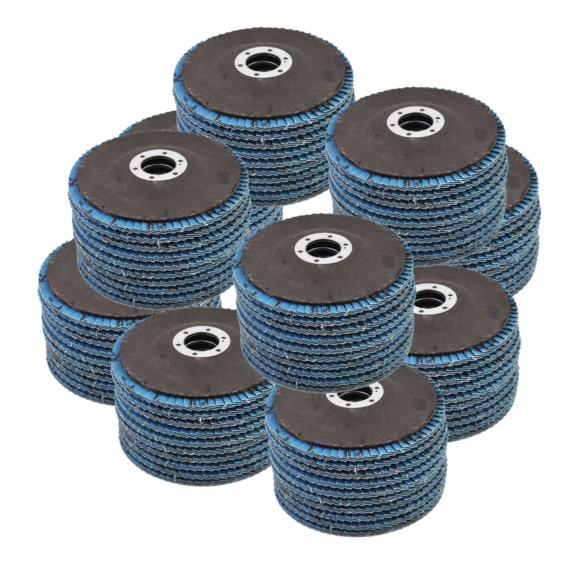 Kimllier 4-1/2 Inch x 7/8 Inch Premium Zirconia Flap Discs 100 Pack - 80 Grit Grinding Wheels for Angle Grinders, Type 29 Sanding Discs for Metal, Wood & Paint Removal | Ideal for Welding, Fabrication & DIY Projects