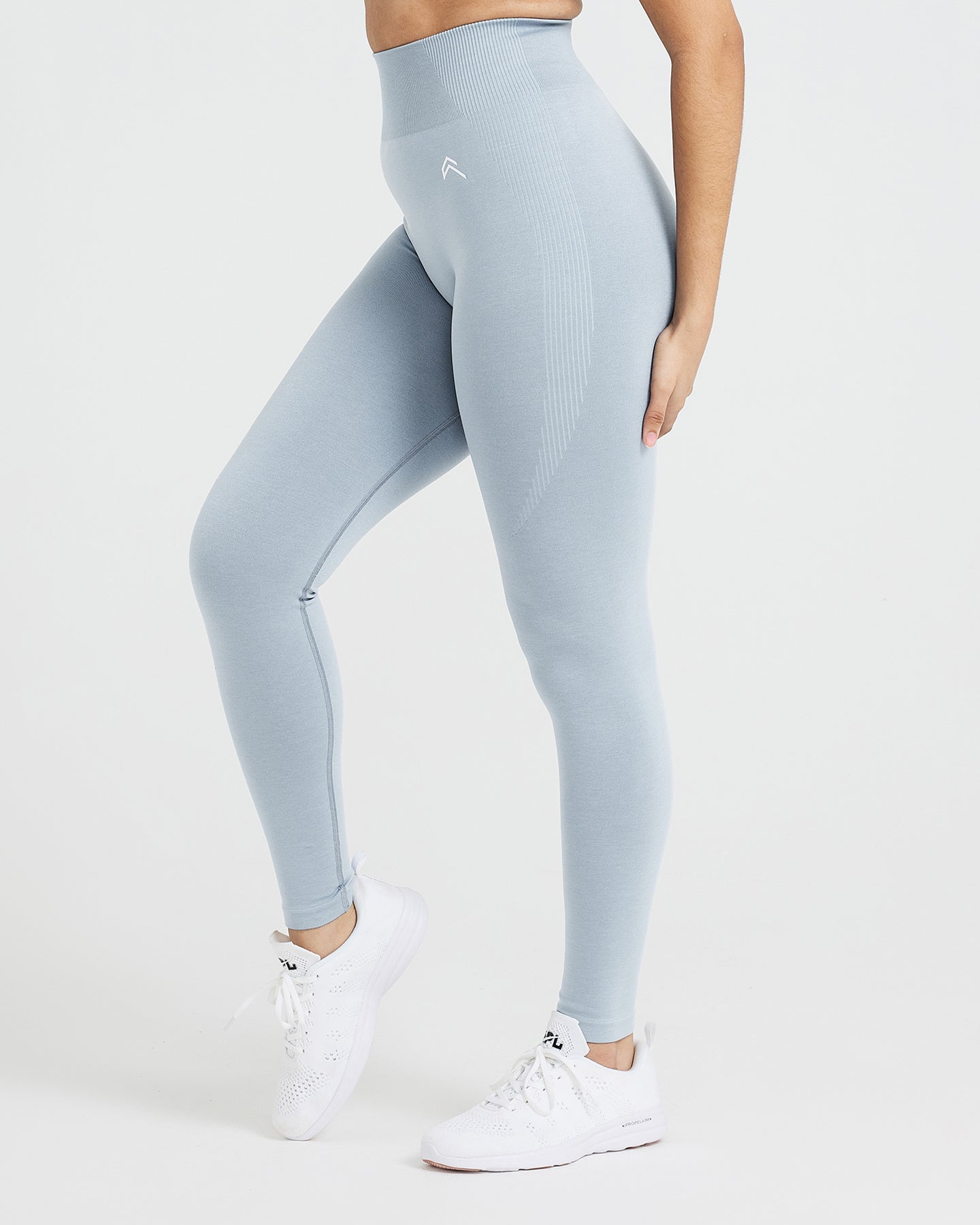 Classic Seamless 2.0 Leggings for Women - High Waisted Yoga Pants, Tummy Control Workout Leggings in Smoke Grey Marl | Perfect for Yoga, Gym, Running & Lounge Wear
