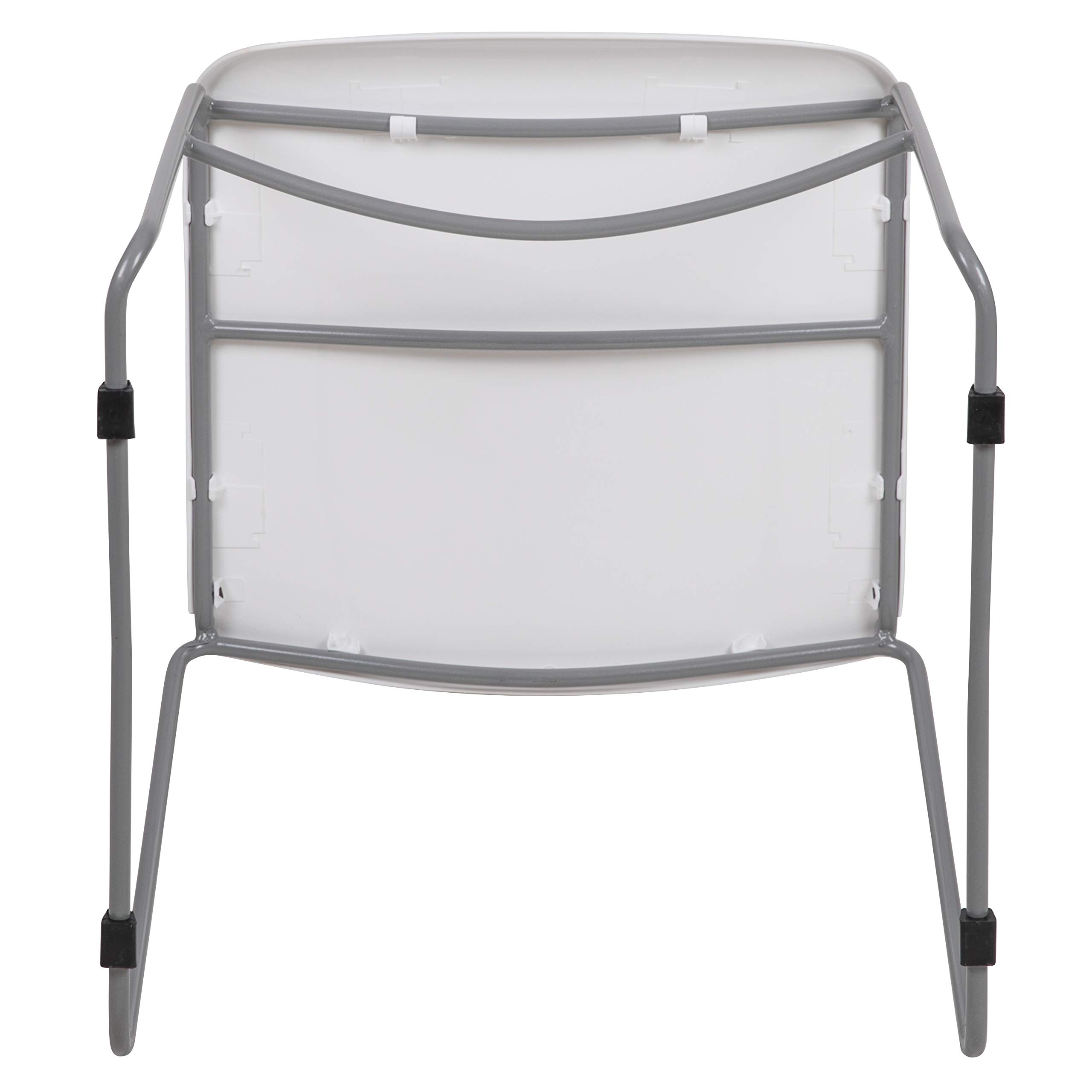 EMMA + OLIVER White Ultra-Compact Stackable School Chair - Office Guest Chair, Student Chair for Classroom, Dorm, and Home Study