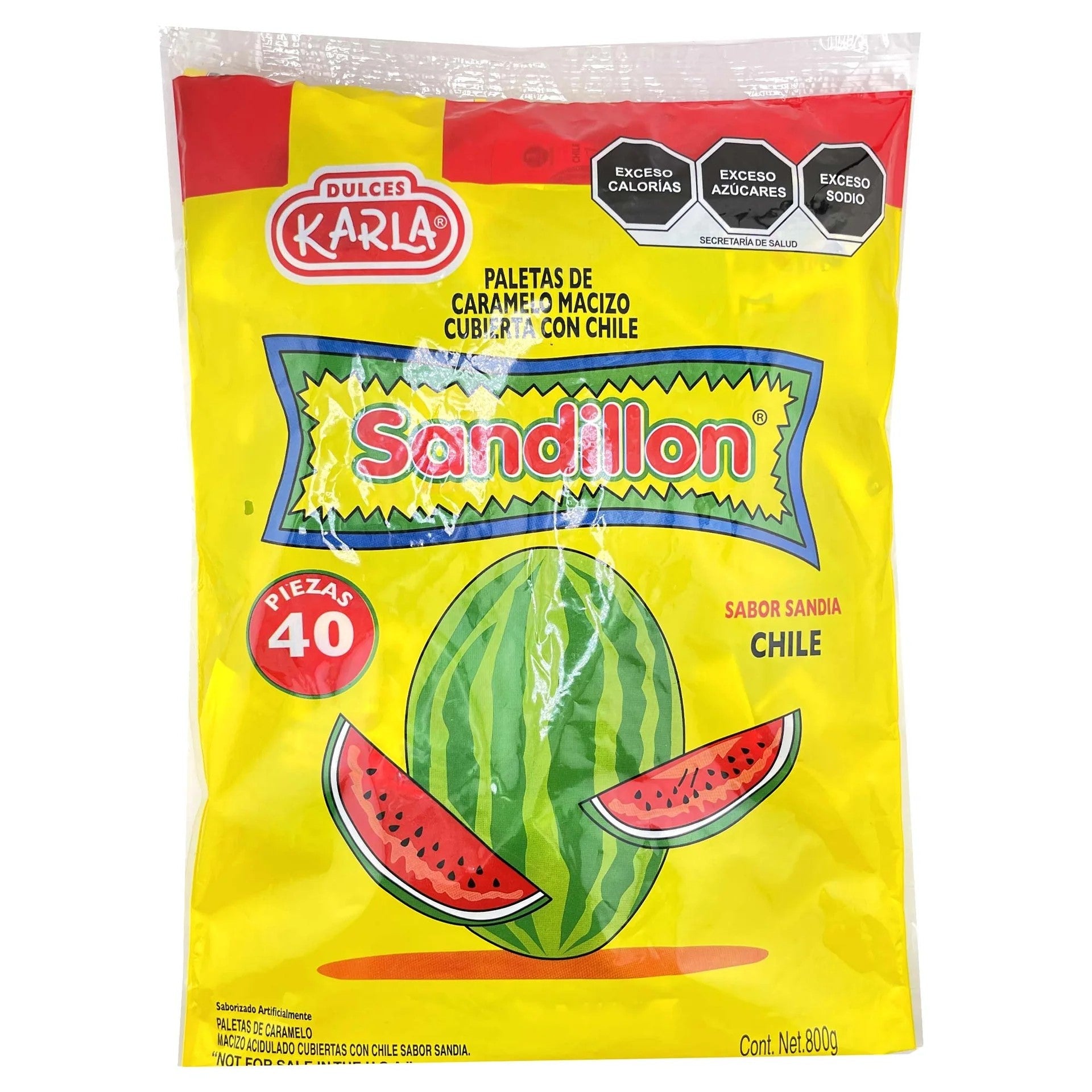 Karla Sandillon Con Chile | 40 Count Resealable Bag - Perfect for Snacking, Parties & Mexican Cuisine