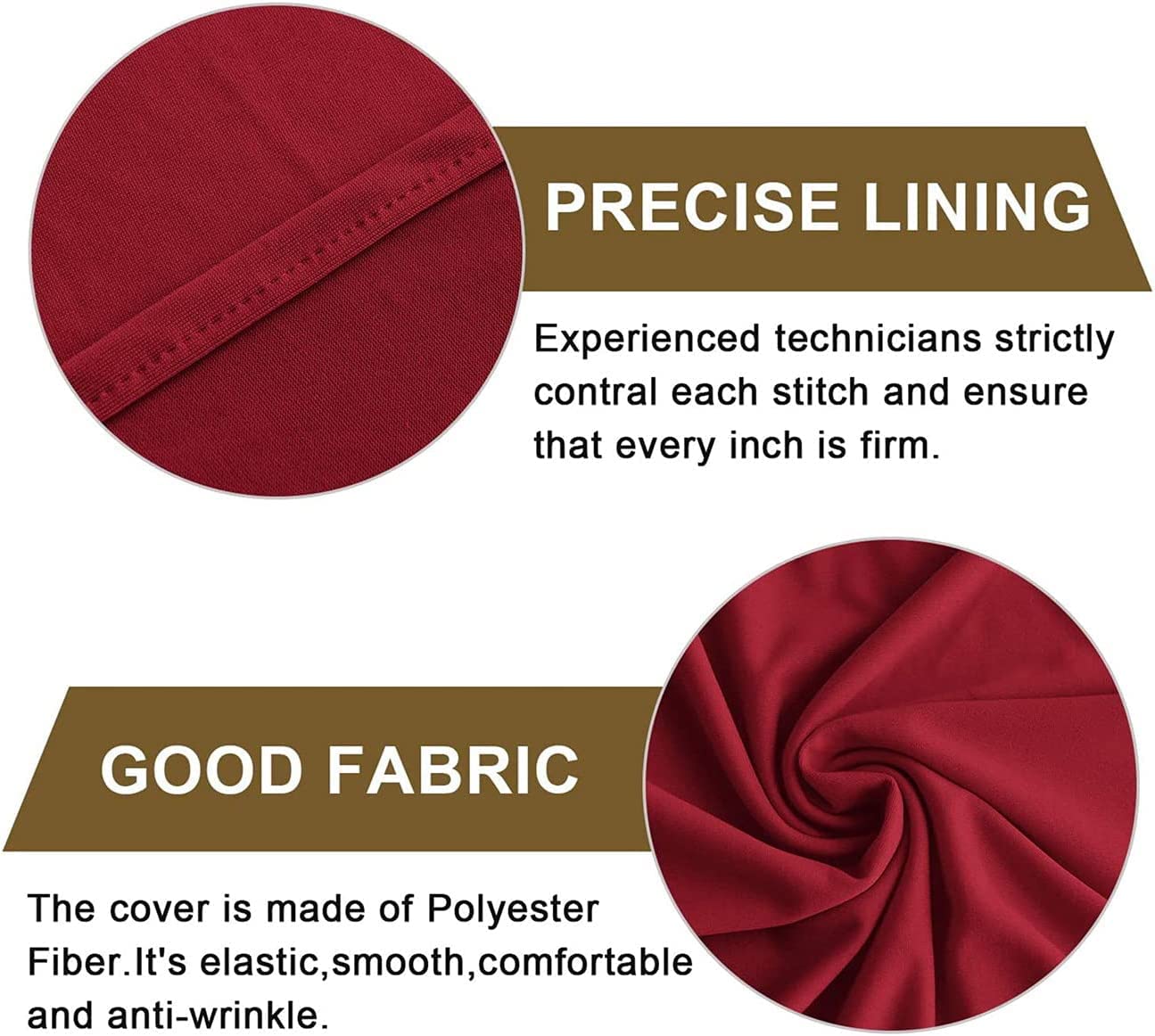 Stretch Spandex Dining Room Chair Covers - Universal Slipcovers for Living Room, Wedding, Banquet & Party - Washable Protector (20-Pack, Wine Red) | Perfect for Home Decor, Restaurant & Event Seating