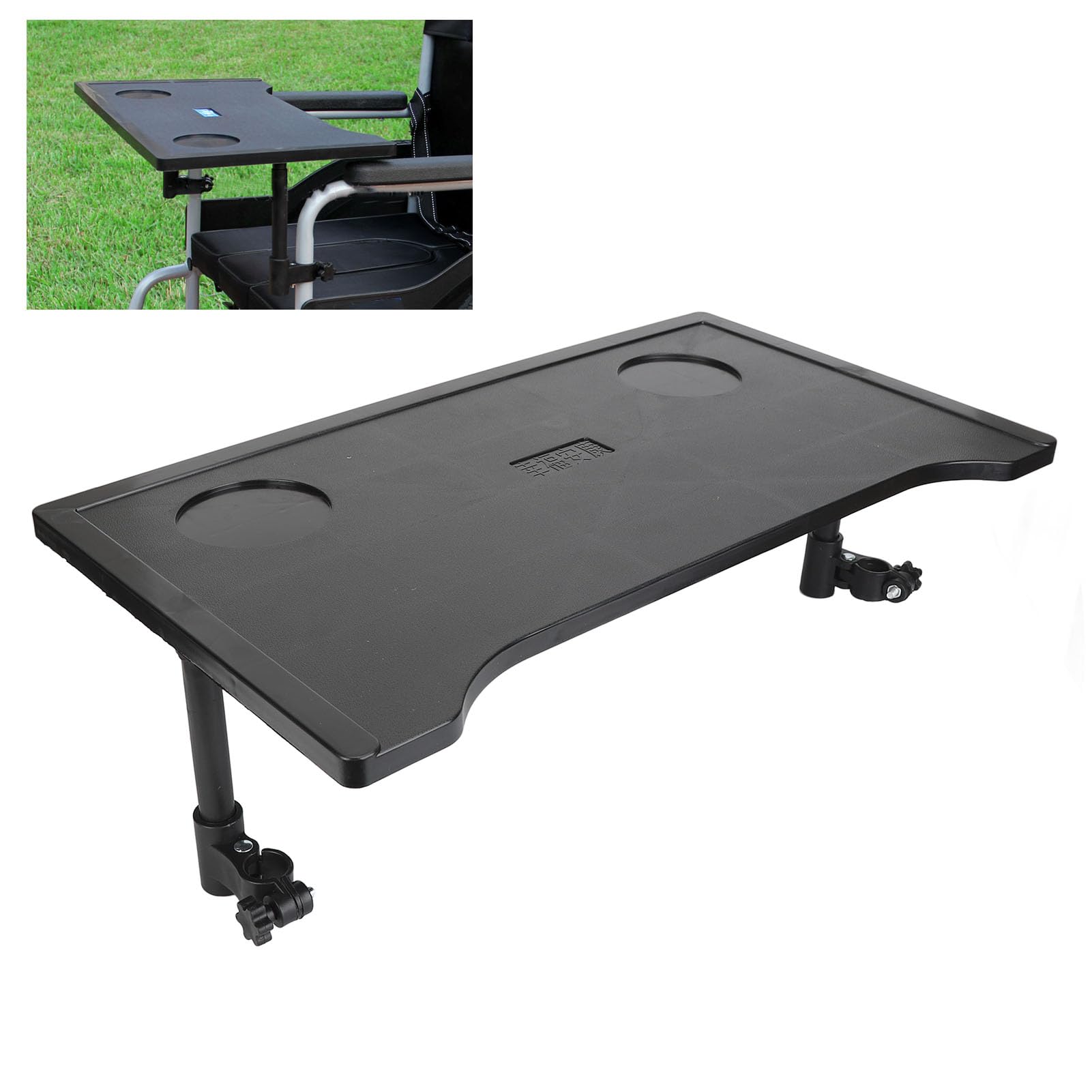 Universal Wheelchair Tray Table with Cup Holder - Adjustable Wheelchair Desk for Eating, Reading & Writing - Fits Most Wheelchairs - Perfect for Meals, Work & Activities