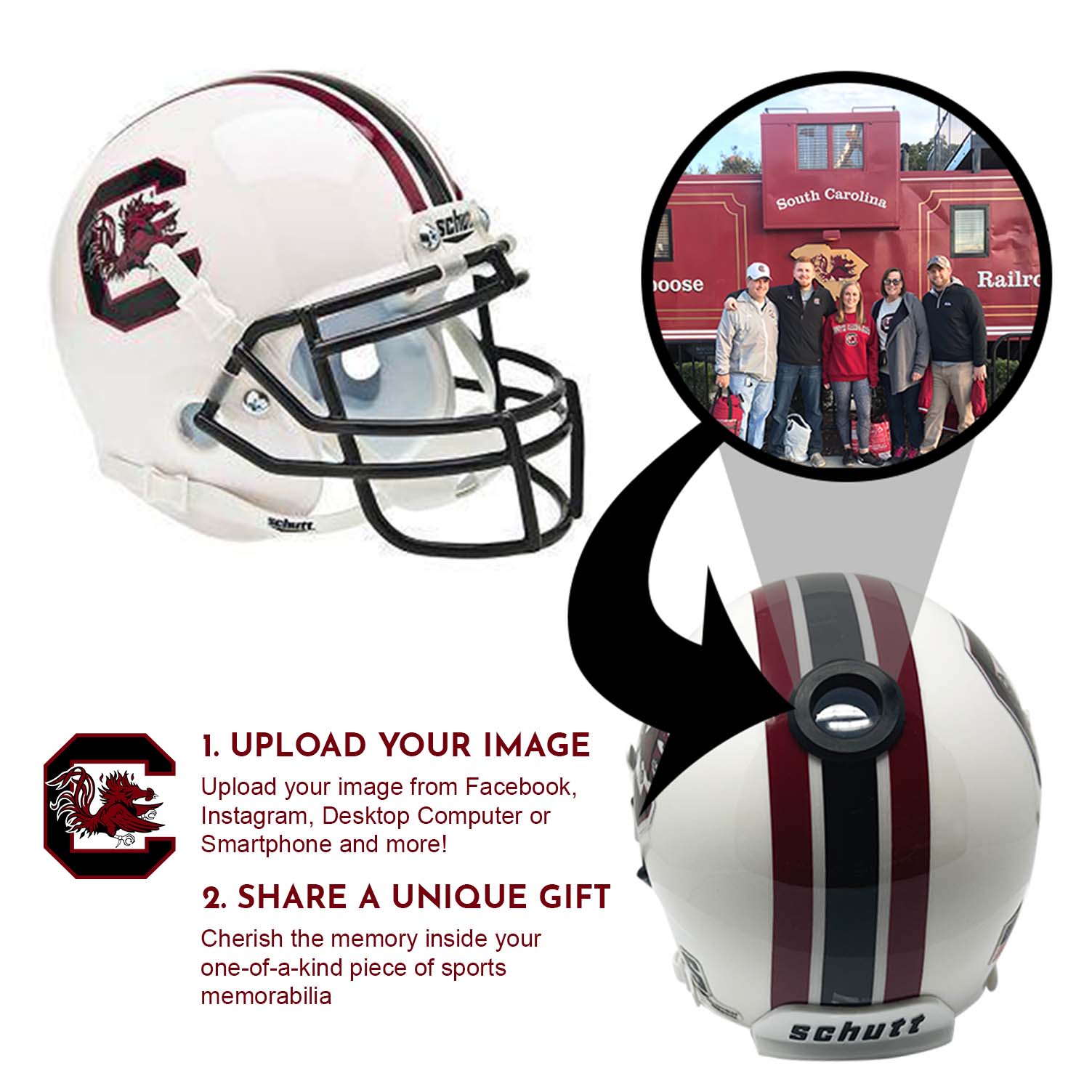 South Carolina Gamecocks Mini Football Helmet - Officially Licensed NCAA Collectible - Perfect for Game Room Decor, Sports Memorabilia Display & Fan Gifts