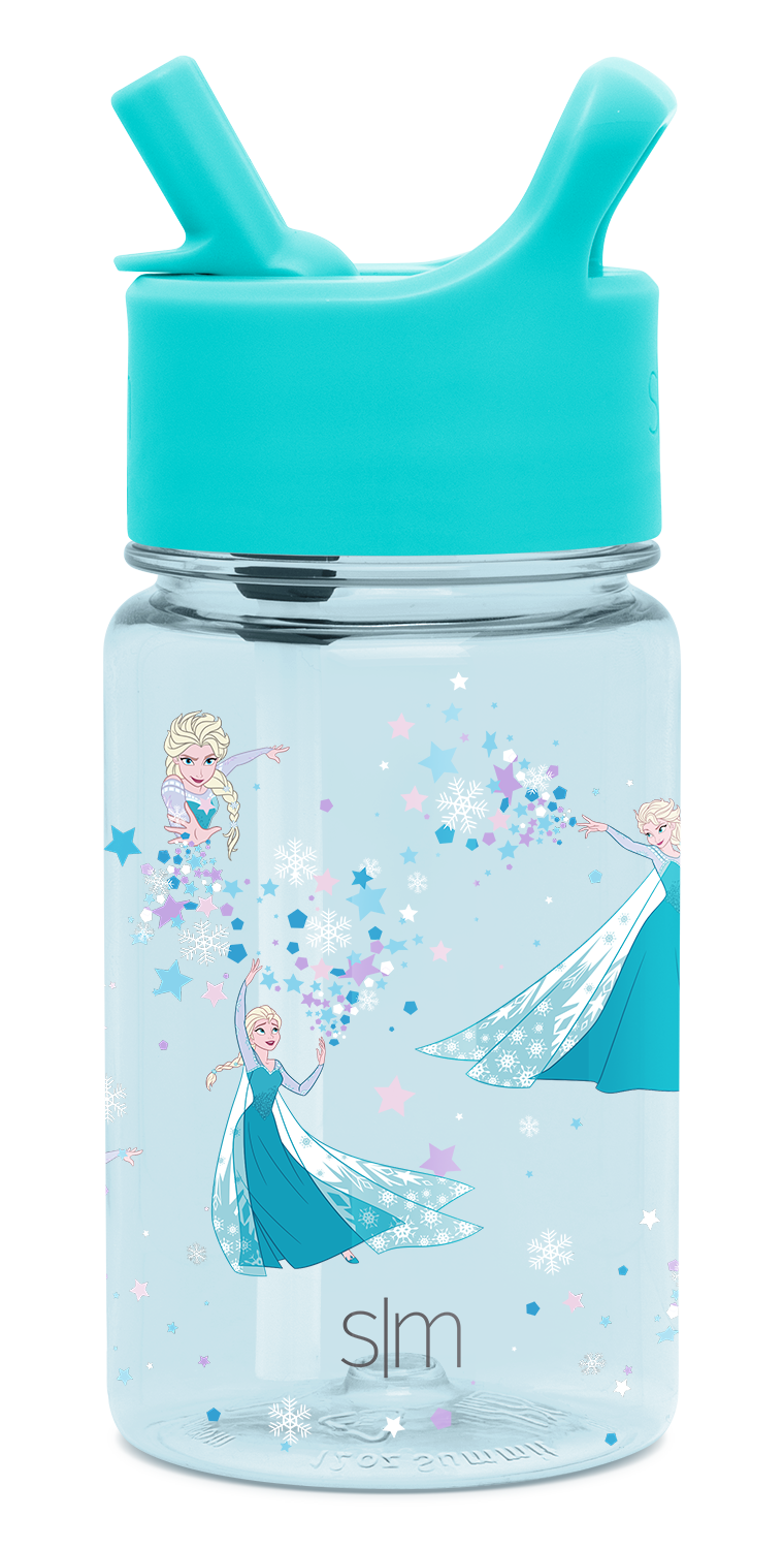 Summit Kids Plastic Water Bottle with Straw Lid - BPA Free Leak Proof Water Bottle for School, Sports & Outdoor Activities