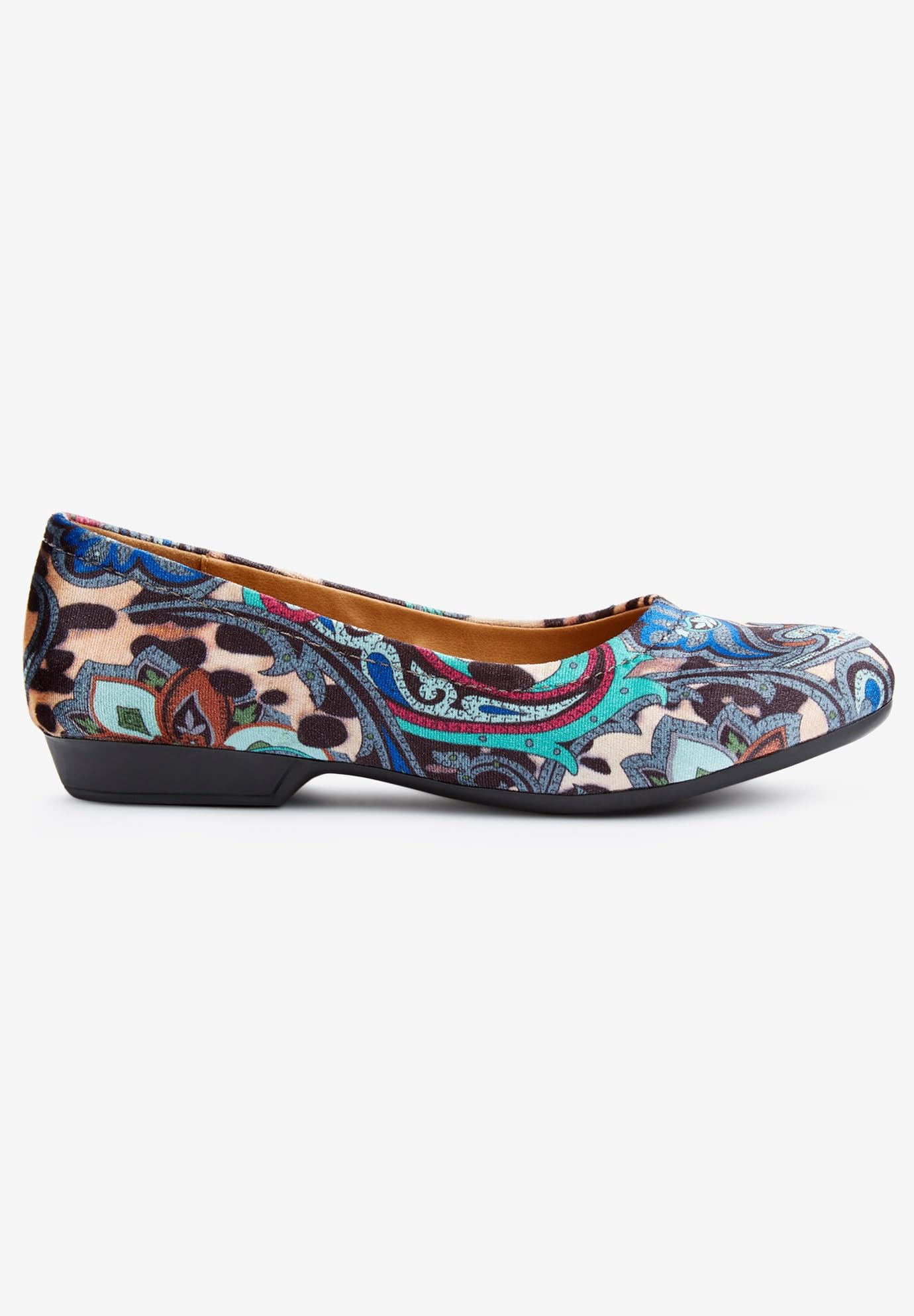 Comfortview Women's Wide Width The Jaiden Flat - Comfortable Slip-On Shoes for Work, Travel & Everyday Wear