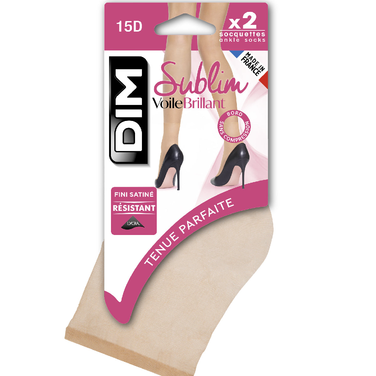 2 Pairs of Sublim 14D Iridescent Capri Socks - Sheer & Comfortable for Women, Perfect for Daily Wear, Yoga, or Casual Outfits
