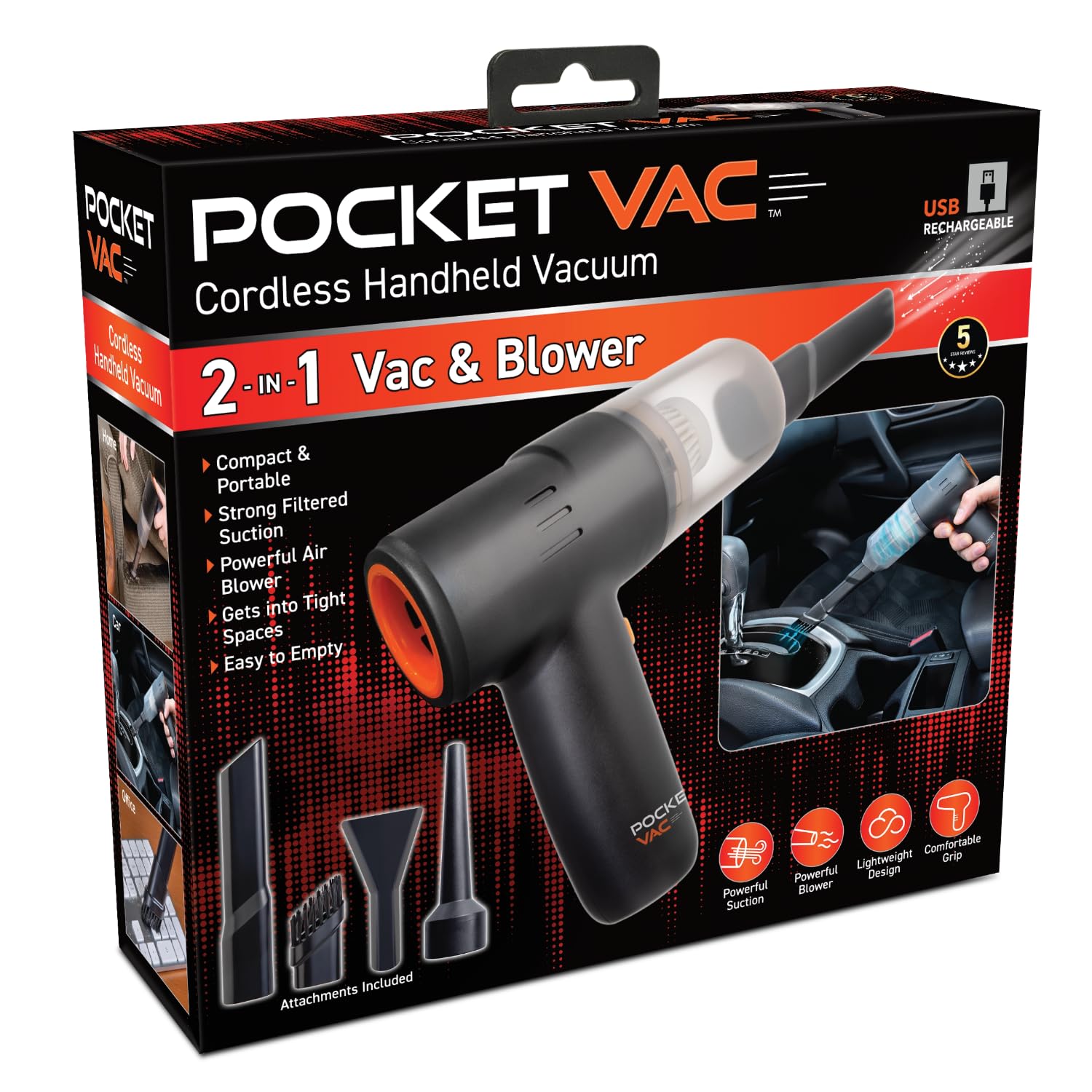 **Wireless Handheld Vacuum Cleaner - Compact & Lightweight for Home, Kitchen, Car, Upholstery, Pet Hair & Dust - Perfect for Quick Cleanups & Tight Spaces**
