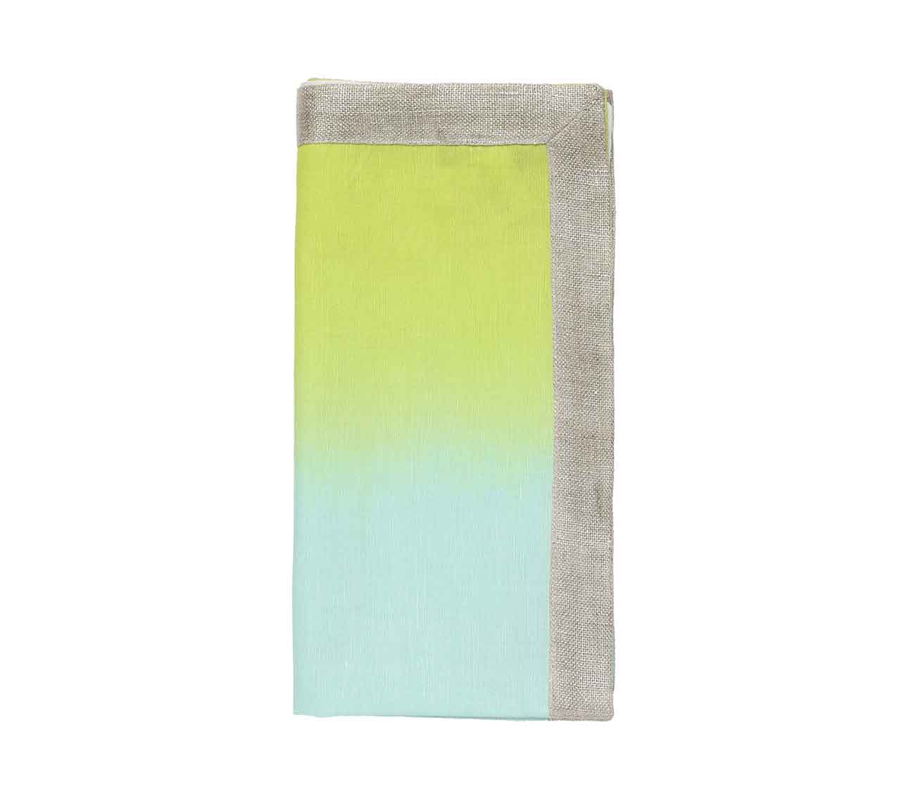 Cool Tone Dip Dye Napkins - Set of 4 Cotton Dinner Napkins for Modern Table Setting, Party Decor & Wedding Reception