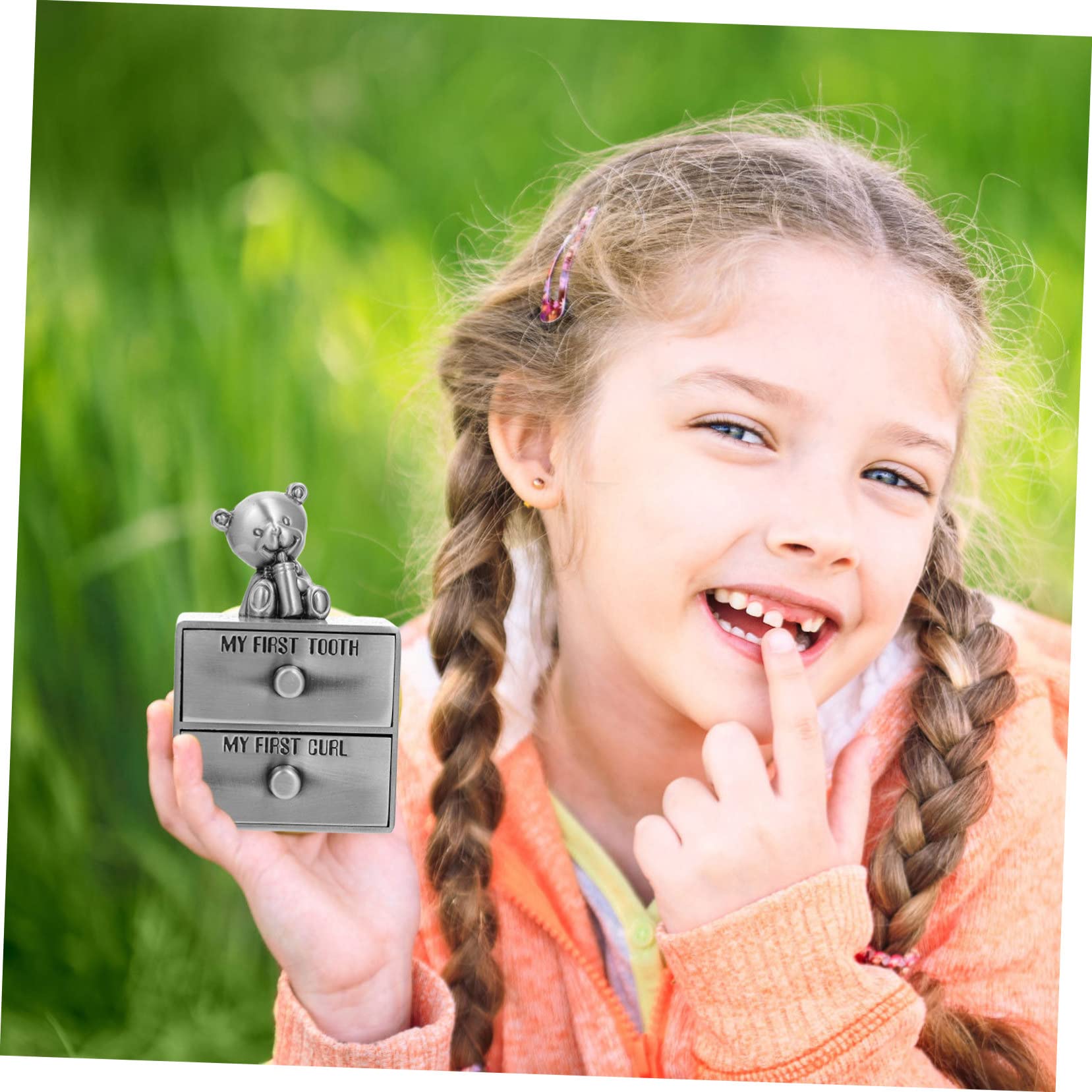 VICASKY 6 Pack Baby Teeth Keepsake Box - Durable PP Plastic Tooth Organizer with Zinc Alloy Decoration - Perfect for Kids' First Lost Tooth, Tooth Fairy Gifts & Childhood Memory Preservation