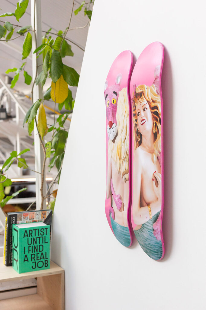 Jeff Koons Pink Panther Diptych - Set of Two Premium Skate Decks for Collectors & Art Lovers - Perfect for Home Decor, Skateboarding & Gift Giving