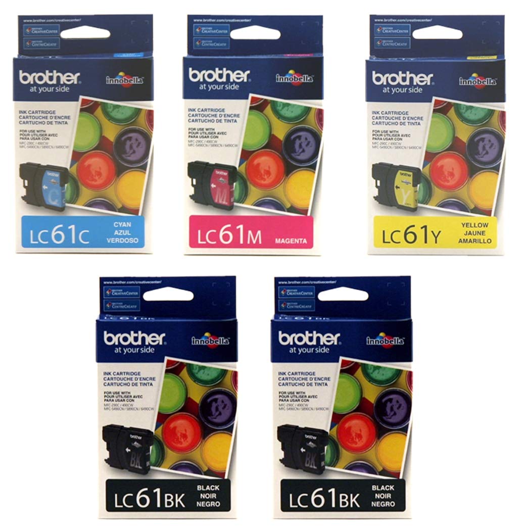 Brother LC-61 Ink Cartridge Set - 4 Pack (Cyan, Magenta, Yellow, Black) | High-Quality Printer Ink Replacement | Perfect for Home & Office Printing Needs
