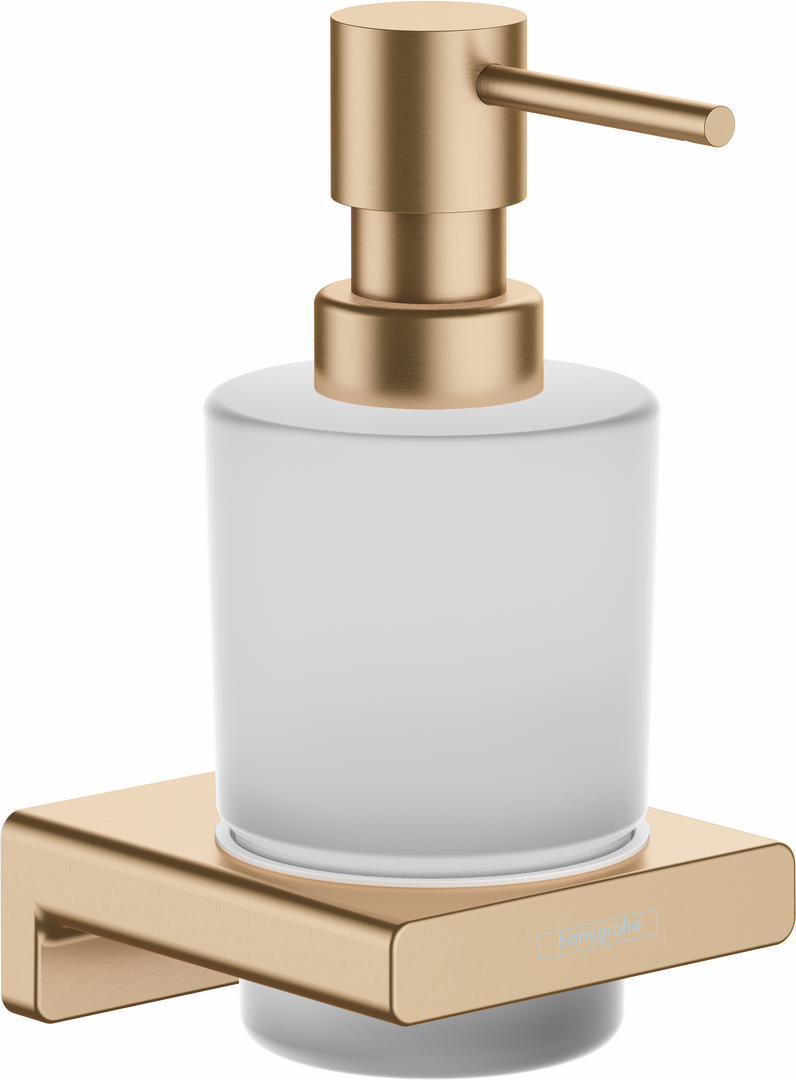 Hansgrohe AddStoris Brushed Bronze Soap Dispenser 41745140 - Modern Touchless Bathroom & Kitchen Faucet Accessory for Home & Commercial Use