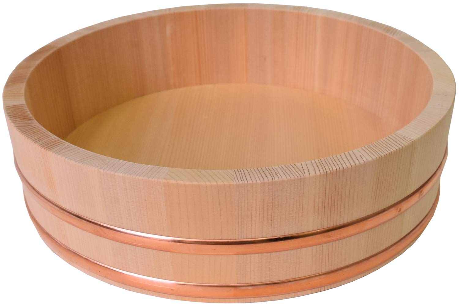 Premium Japanese Sawara Wood Sushi Rice Stand - 13 Inch (33cm) Traditional Ohitsu for 5 Pairs of Sushi - Perfect for Home Kitchens, Sushi Restaurants & Japanese Tea Ceremonies