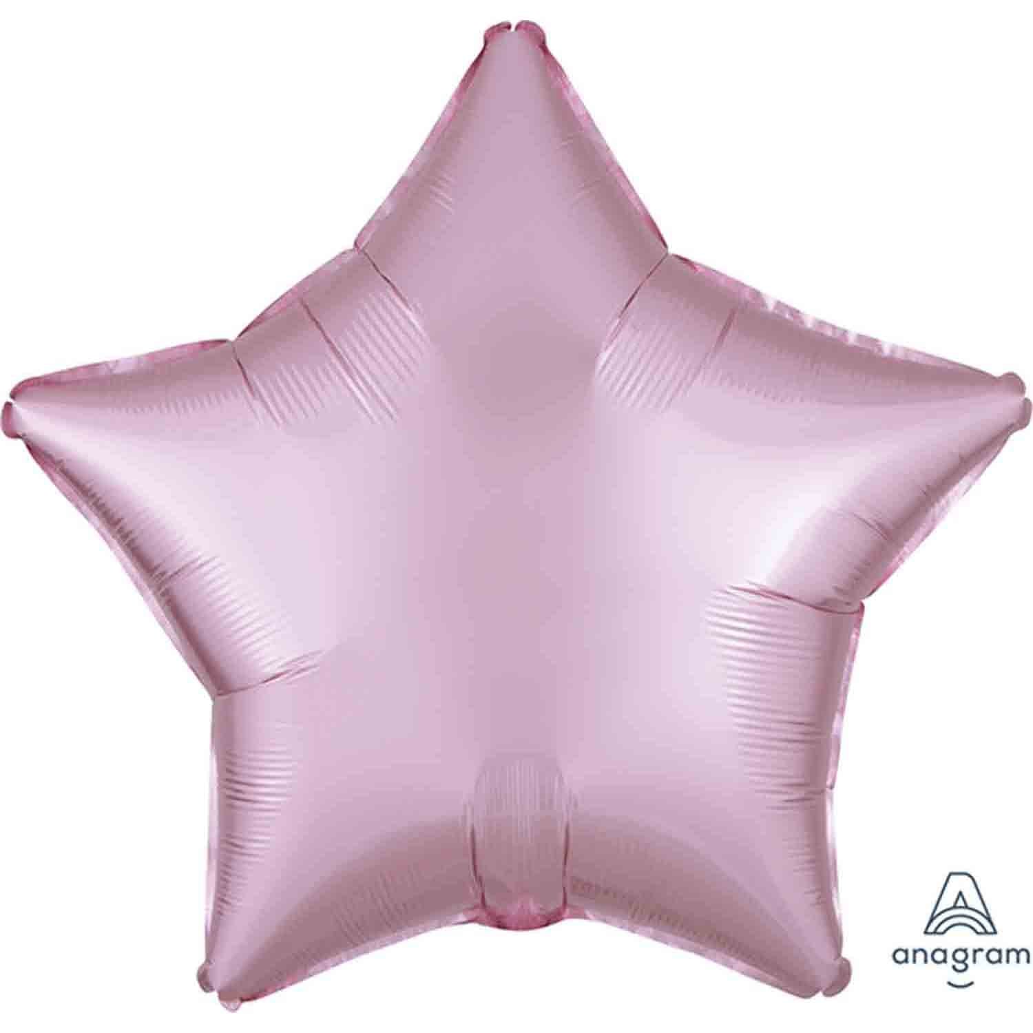 45cm Standard XL Satin Luxe Pastel Pink Star Balloon - Premium Party Decorations for Birthdays, Baby Showers & Celebrations