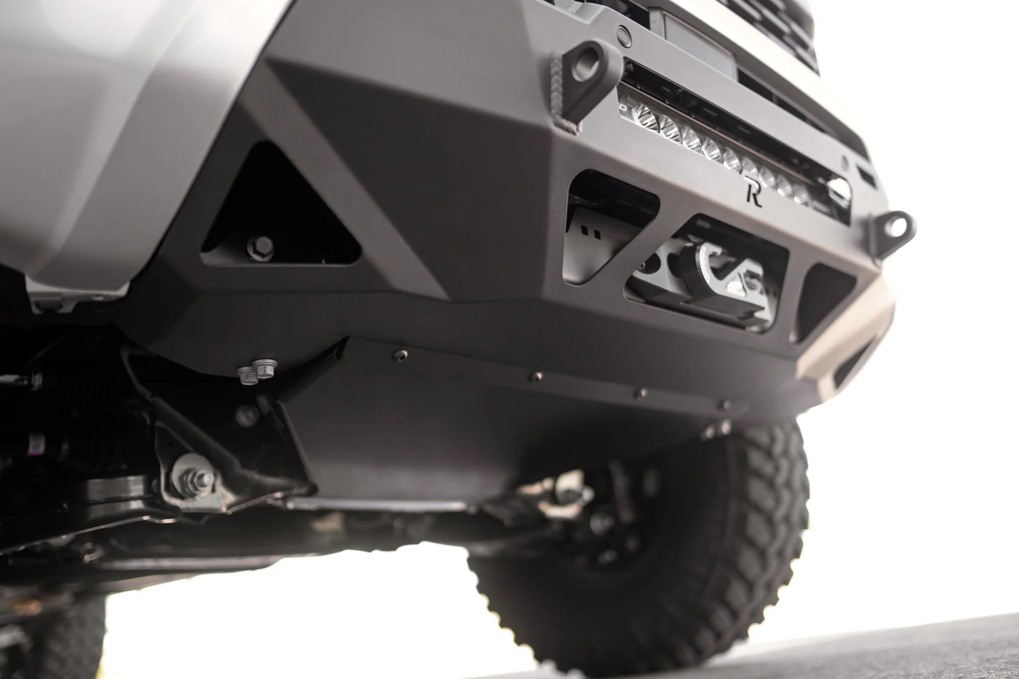 Rago Fabrication Skid Plate for Center Mount Winch Front Bumper - Compatible with 2024+ Toyota Tacoma | Off-Road Protection & Winch Mounting Solution