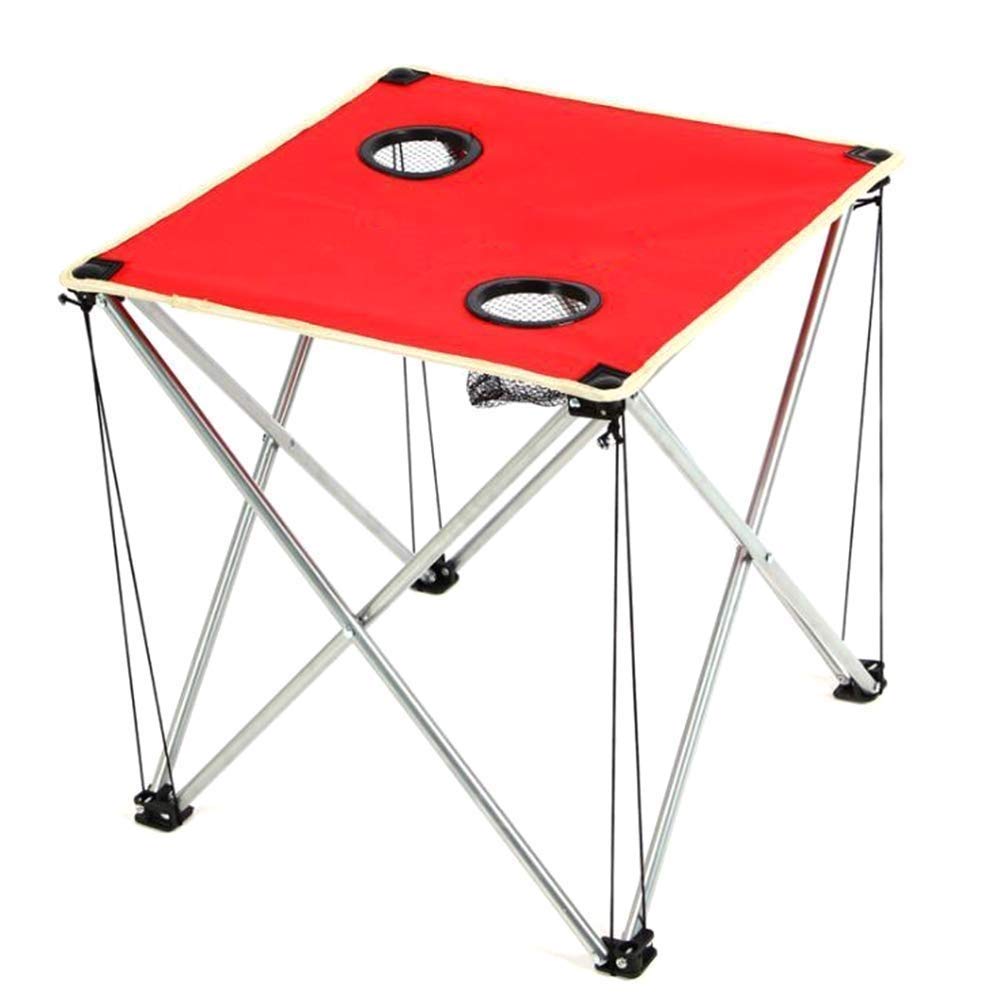 Portable Folding Picnic Table with 2 Cup Holders - Lightweight Outdoor Dining Table for Camping, BBQ, Beach, Garden & Home Use - Durable & Sturdy Design in 2 Color Options