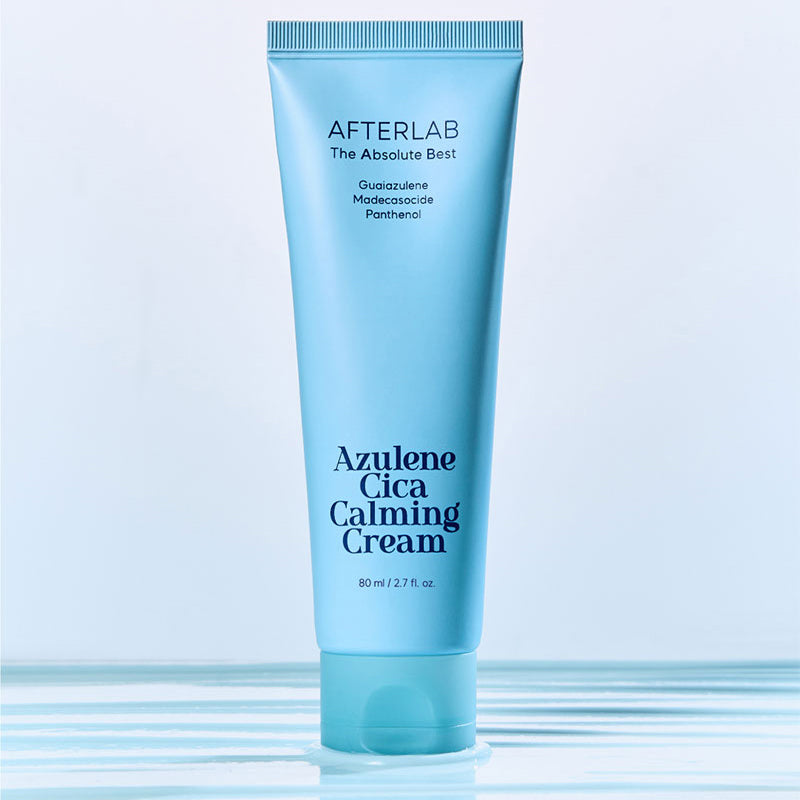 AFTERLAB Azulene Cica Calming Cream 80ml - Soothing Face Moisturizer for Sensitive Skin, Redness Relief & Hydration - Perfect for Post-Treatment Care & Daily Skincare Routine