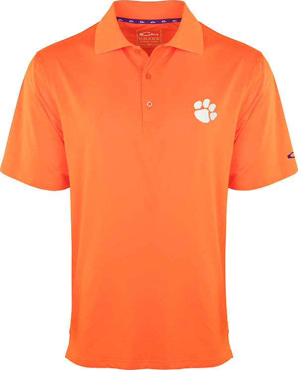 Clemson Performance Stretch Polo Shirt for Men - Moisture Wicking, Breathable & Comfortable Golf & Casual Wear - Perfect for Sports, Office & Outdoor Activities