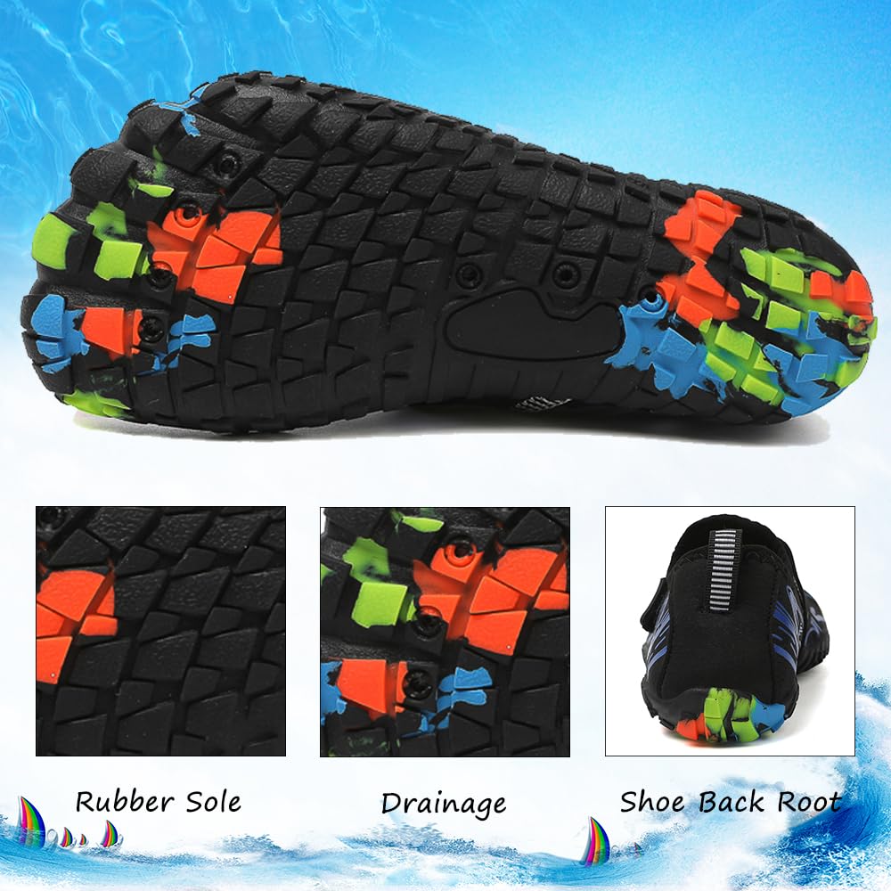 Kids Water Shoes for Beach, Diving & Surfing - Quick Dry Non-Slip