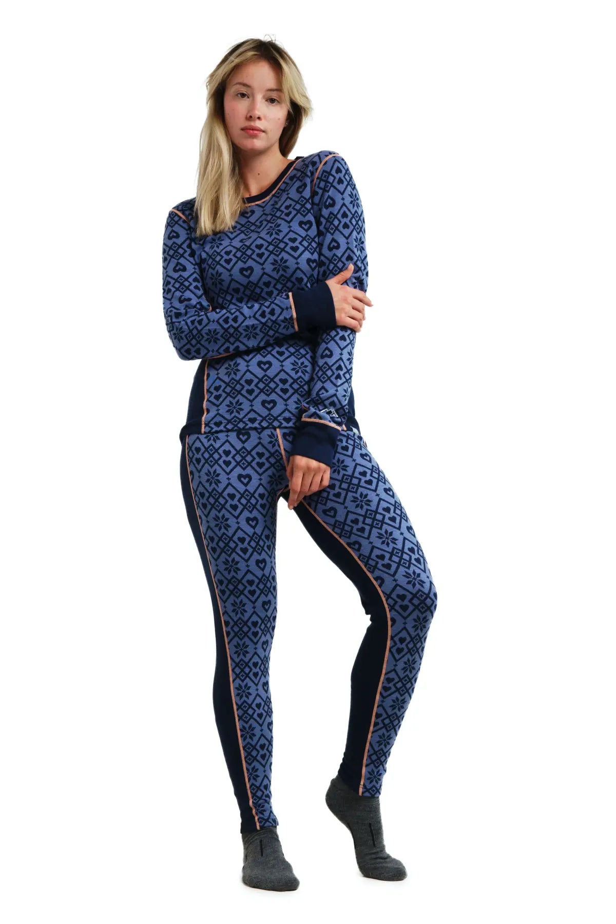 Women's 250g Merino Wool Thermal Underwear Set - Soft & Warm Winter Base Layer for Skiing, Hiking & Cold Weather - Holiday Lilac Color