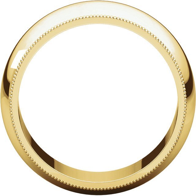 14K Yellow Gold 8mm Milgrain Wedding Band for Women - Elegant Bridal Ring for Engagement, Anniversary & Everyday Wear