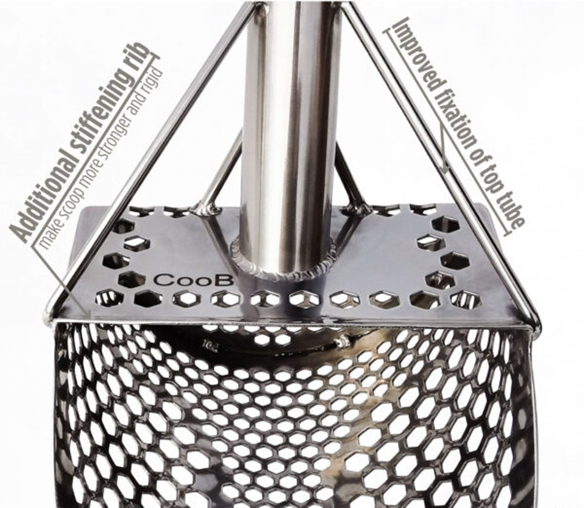Stainless Steel Sand Scoop with Hexagon Holes - 9