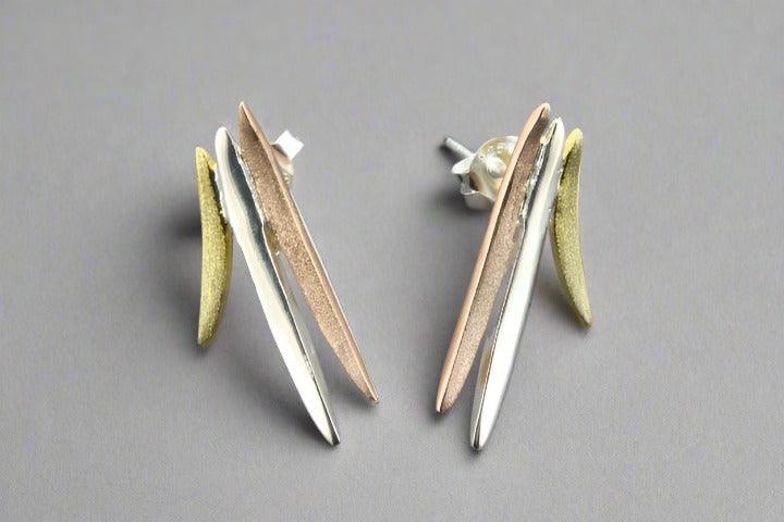 Brontes Stud Earrings for Women - Silver, Gold & Rose Gold - Perfect for Everyday Wear, Parties & Gifts