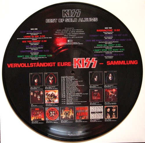 KISS BEST of SOLO ALBUMS - Ultra Rare 12 Inch Vinyl Picture Disc Record Album - Perfect for Music Collectors & Rock Fans