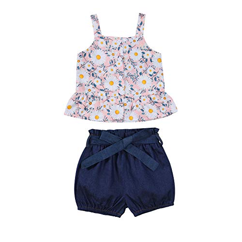 Daisy Shirt+denim Shorts Set