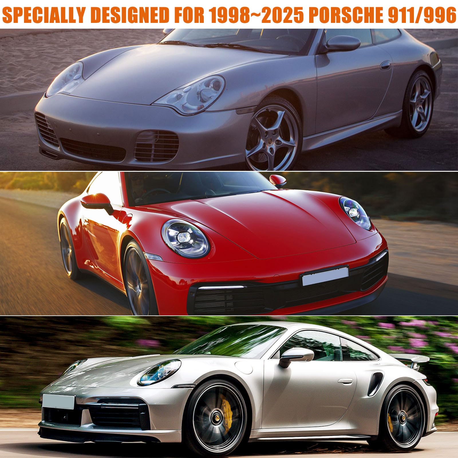 Premium Indoor Car Cover for 1998-2025 Porsche 911 (991/992/996/997 Series) - Soft Stretch Satin Dust-Proof Protection - Perfect for Garage Storage & Car Shows - Luxury Vehicle Accessory