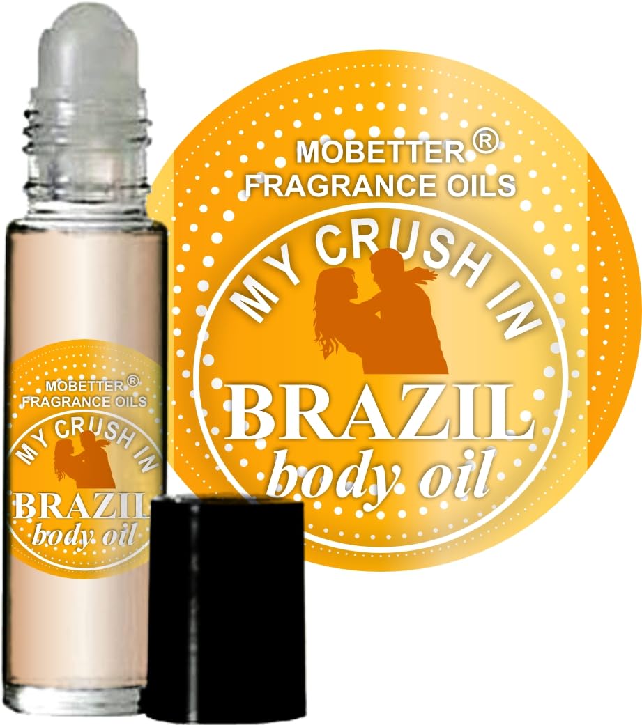 MOBETTER FRAGRANCE OILS My Crush In Brazil Perfume Body Oil - Travel Size Roll On for Women, Long Lasting Scent, Natural Essential Oils - Perfect for Daily Use, Date Night & Gift Giving