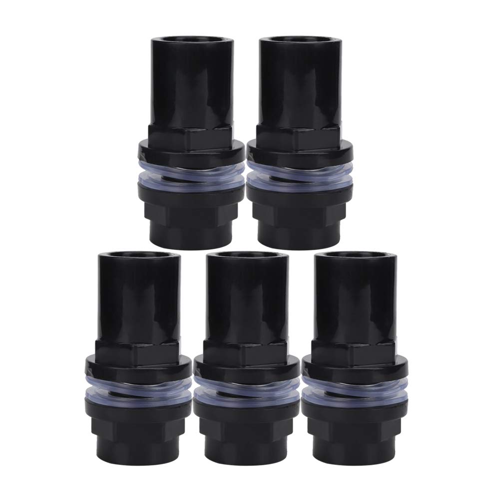5Pcs PVC Aquarium Hose Adapter - Water Pipe Connector for Fish Tank, Straight Tube Joint Fittings - Perfect for Aquarium Plumbing, Water Change Systems & Filter Setups