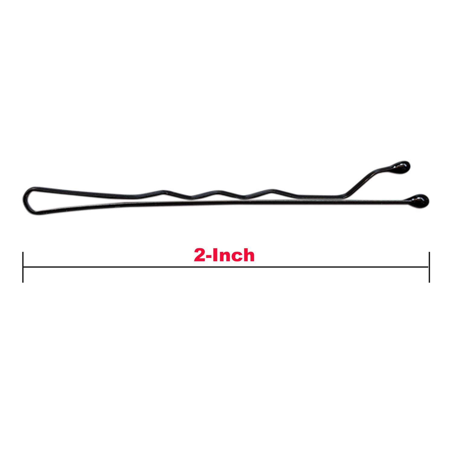 100 Count Bulk Black Bobby Pins for Hair - Secure Hair Styling Essentials in Plastic Case Box | Perfect for Updos, Braids & Everyday Hair Accessories