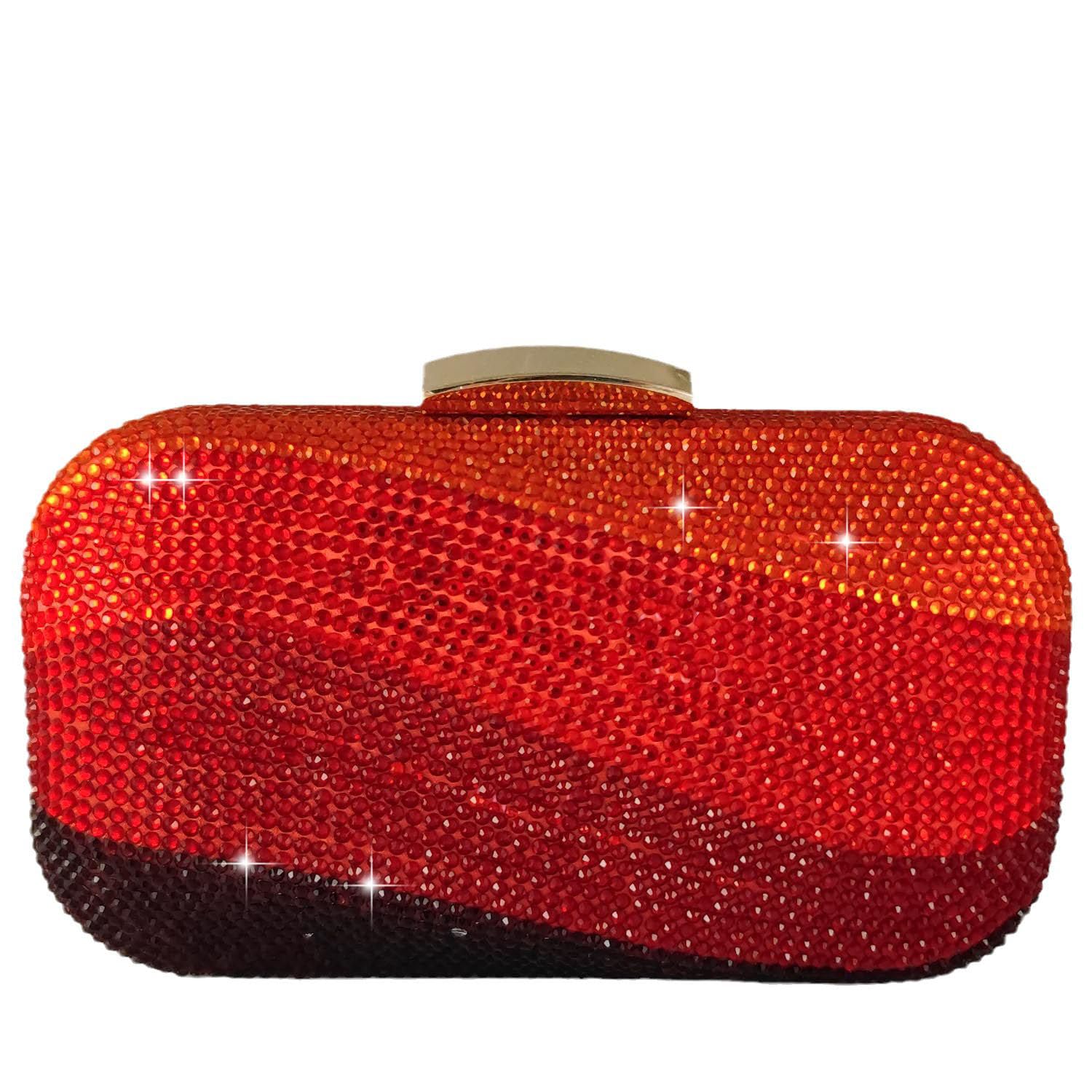 Luxury Crystal Clutch Evening Bag for Women - Rhinestone Wedding Purse with Sea Wave Design, Elegant Party Handbag for Prom, Gala & Special Occasions