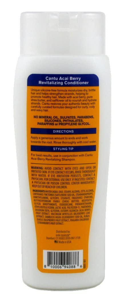 Cantu Acai Berry Deep Conditioning Treatment - 13.5 oz (400ml) Pack of 6 | Sulfate Free Hair Moisturizer for Dry, Damaged & Curly Hair | Salon Quality Leave-In Conditioner for Women & Men - Perfect for Daily Hair Care & Post-Wash Hydration