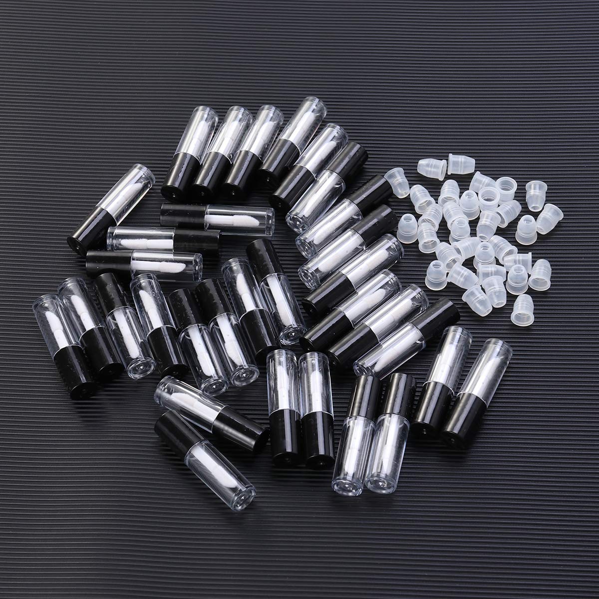 16pcs Mini Portable Empty Lip Gloss Tubes with Wands - Refillable Plastic Bottles for DIY Lip Gloss, Makeup & Travel - Perfect for Cosmetics, Salons & Home Use