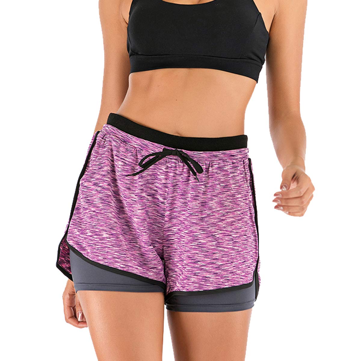 Best Women's Yoga Running Sports Shorts - High Waist Workout Gym Athletic Shorts with Pockets for Fitness & Active Lifestyle