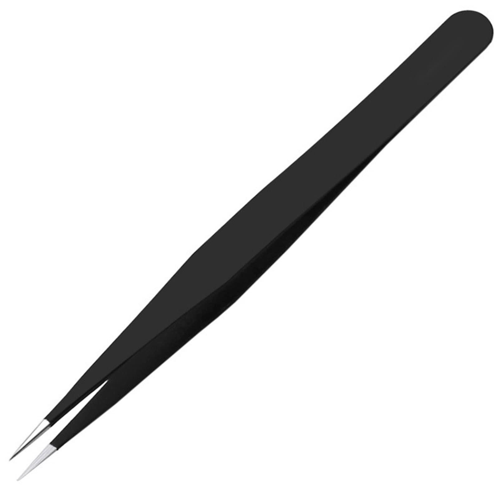 Professional Stainless Steel Hair Removal Tweezers Set - Straight & Curved Precision Tweezers for Eyebrows, Eyelash Extensions & Makeup | Pointed Clip Nippers for Grooming, Salon & Home Use