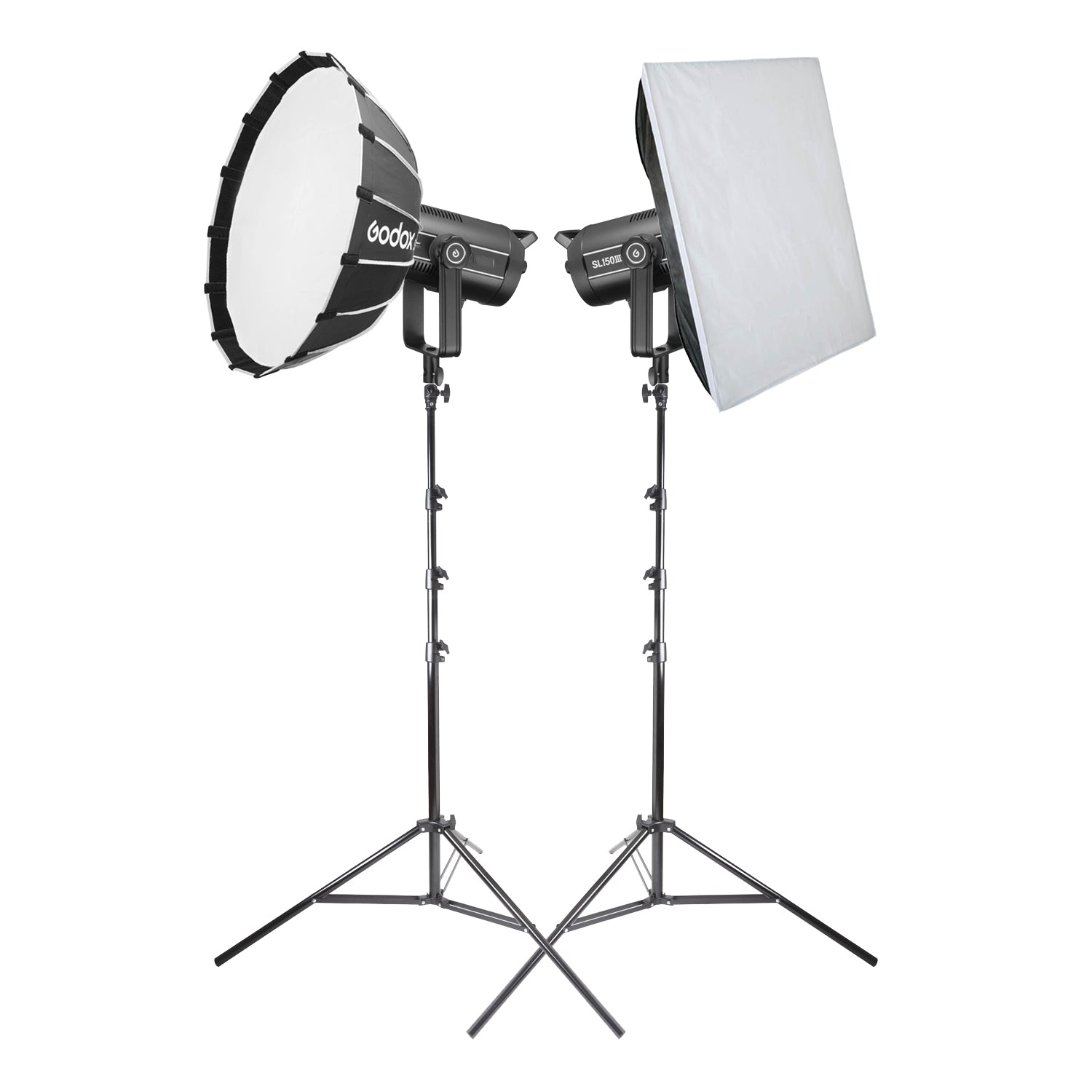Godox SL150III 150W LED Video Light Kit with Twin Softboxes - Daylight Balanced 5600K Continuous Lighting for Photography, YouTube, Streaming & Studio Use