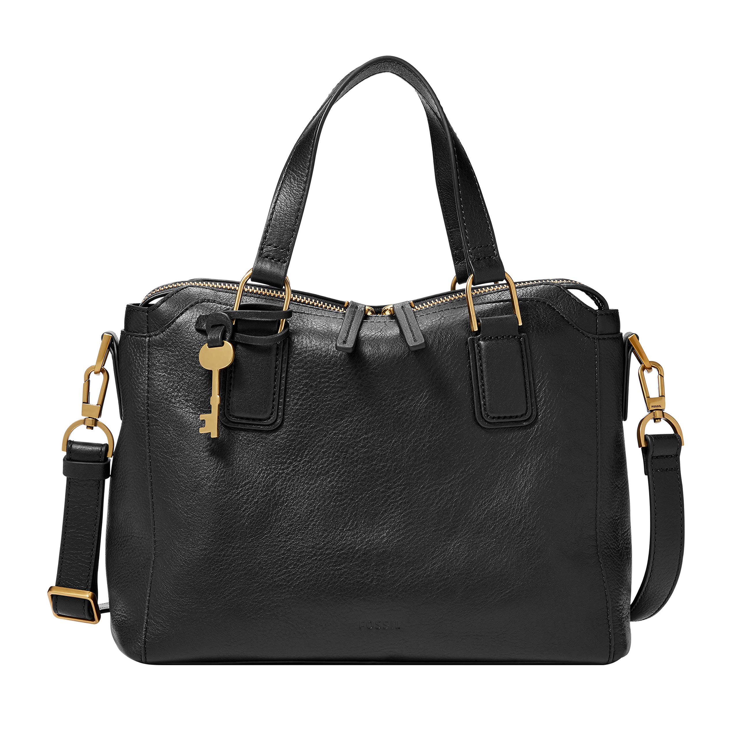 Fossil Jacqueline Leather Satchel Handbag for Women - Stylish Crossbody Purse for Work, Travel & Everyday Use