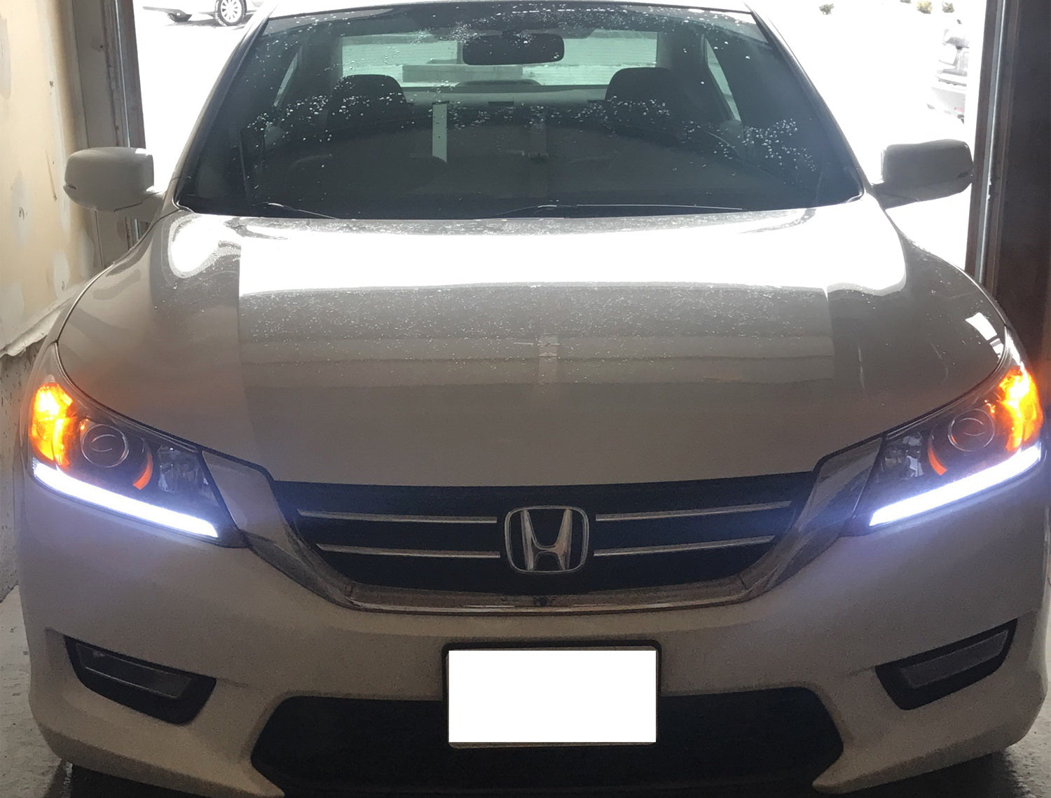 13-15 Honda Accord Sedan LED DRL Headlights - Bright White Daylight Running Lights with Easy Installation - Upgrade for Night Driving & Enhanced Visibility
